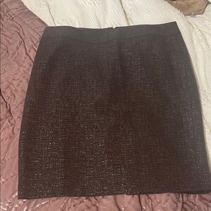Ann Taylor Black Textured Pencil Skirt
